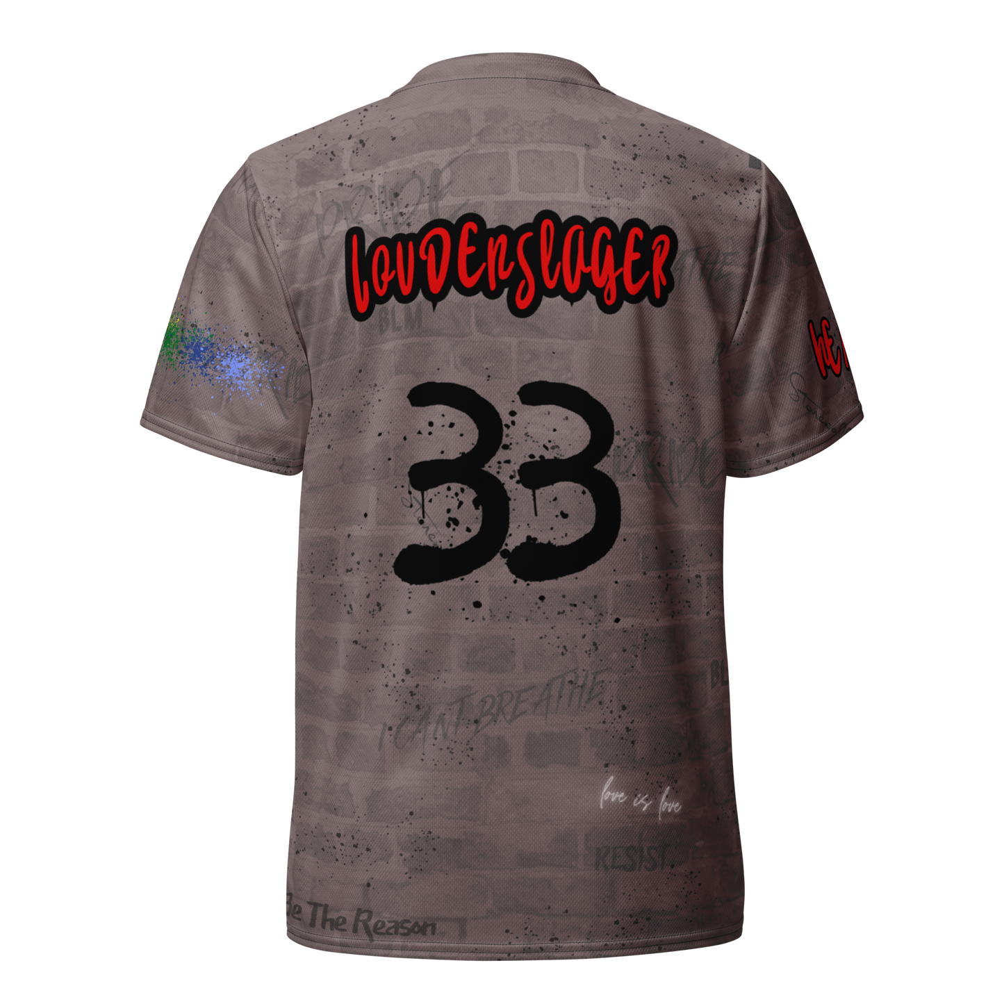 Blue-- Recycled unisex sports jersey