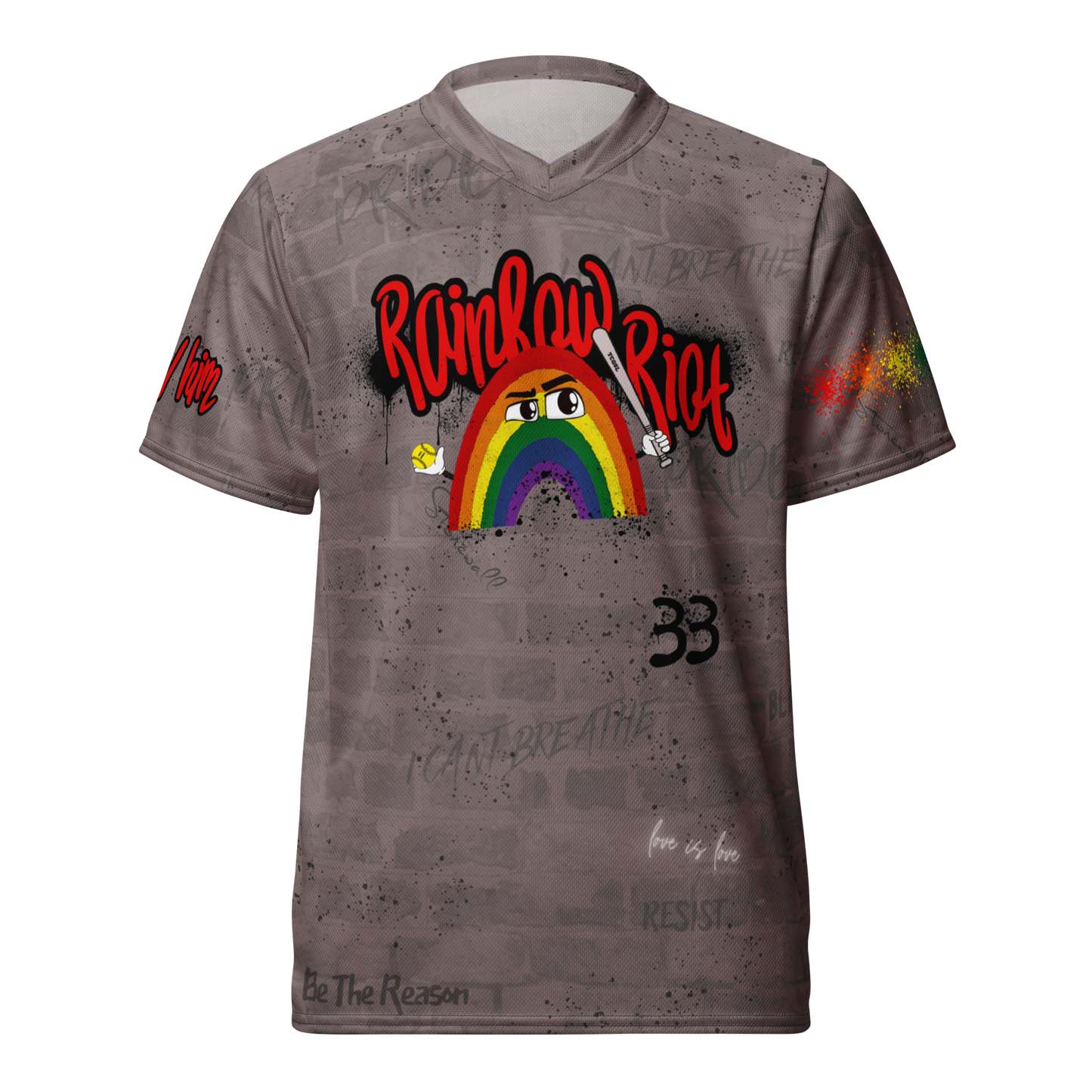 Blue-- Recycled unisex sports jersey